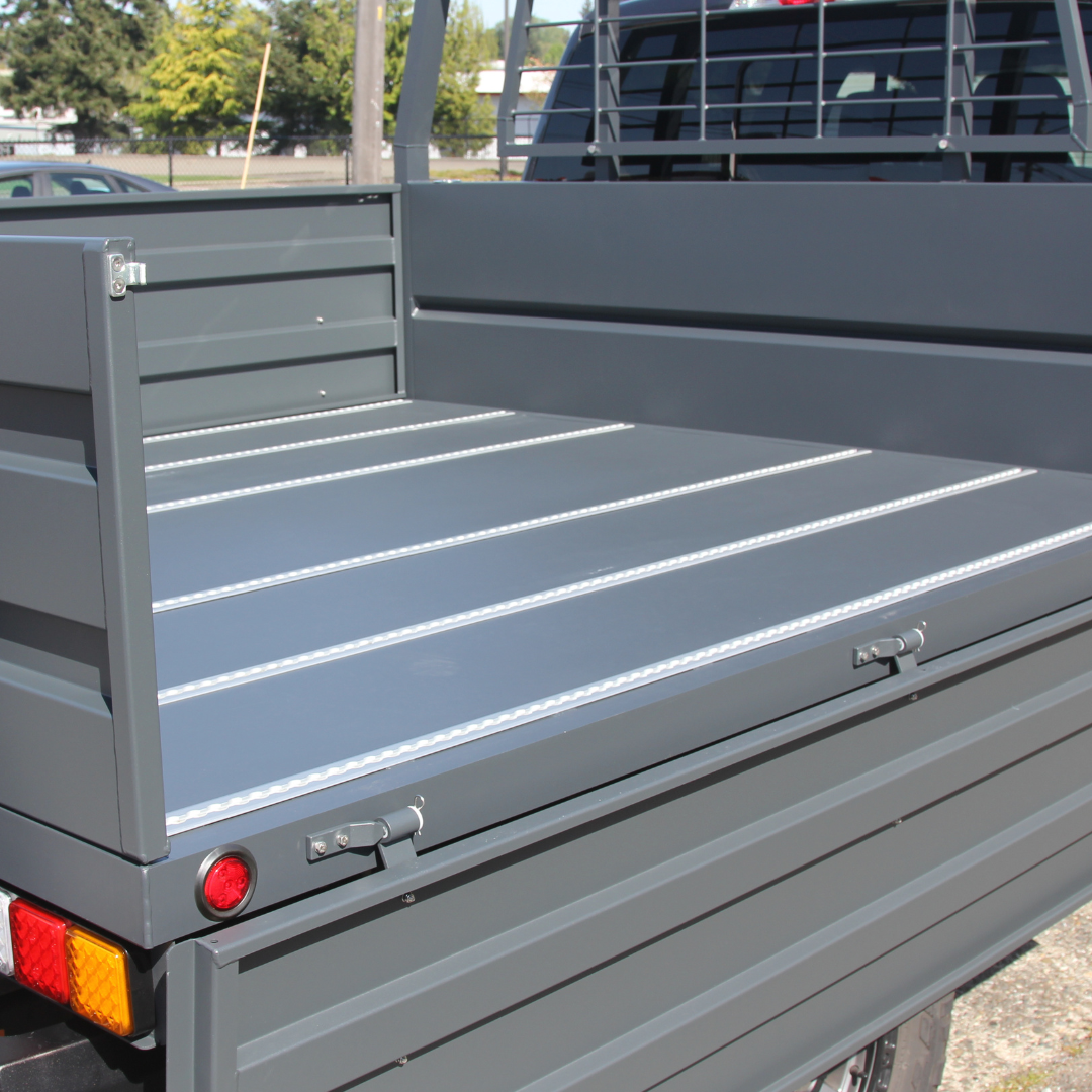 Full Size Regular Aluminum Flatbed Truck Body - with Headache Rack