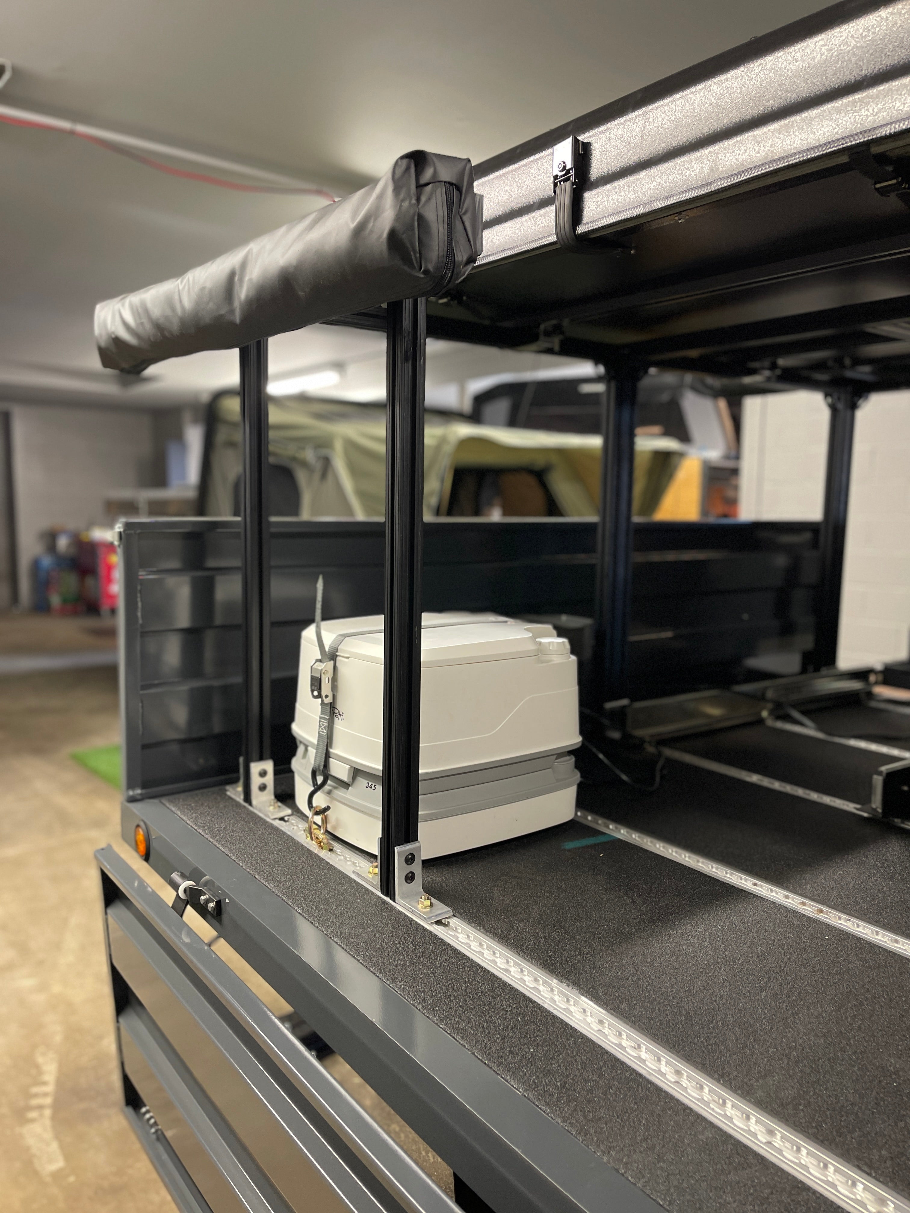 Mid-Size Long Aluminum Overland Trailer - with Headache Rack