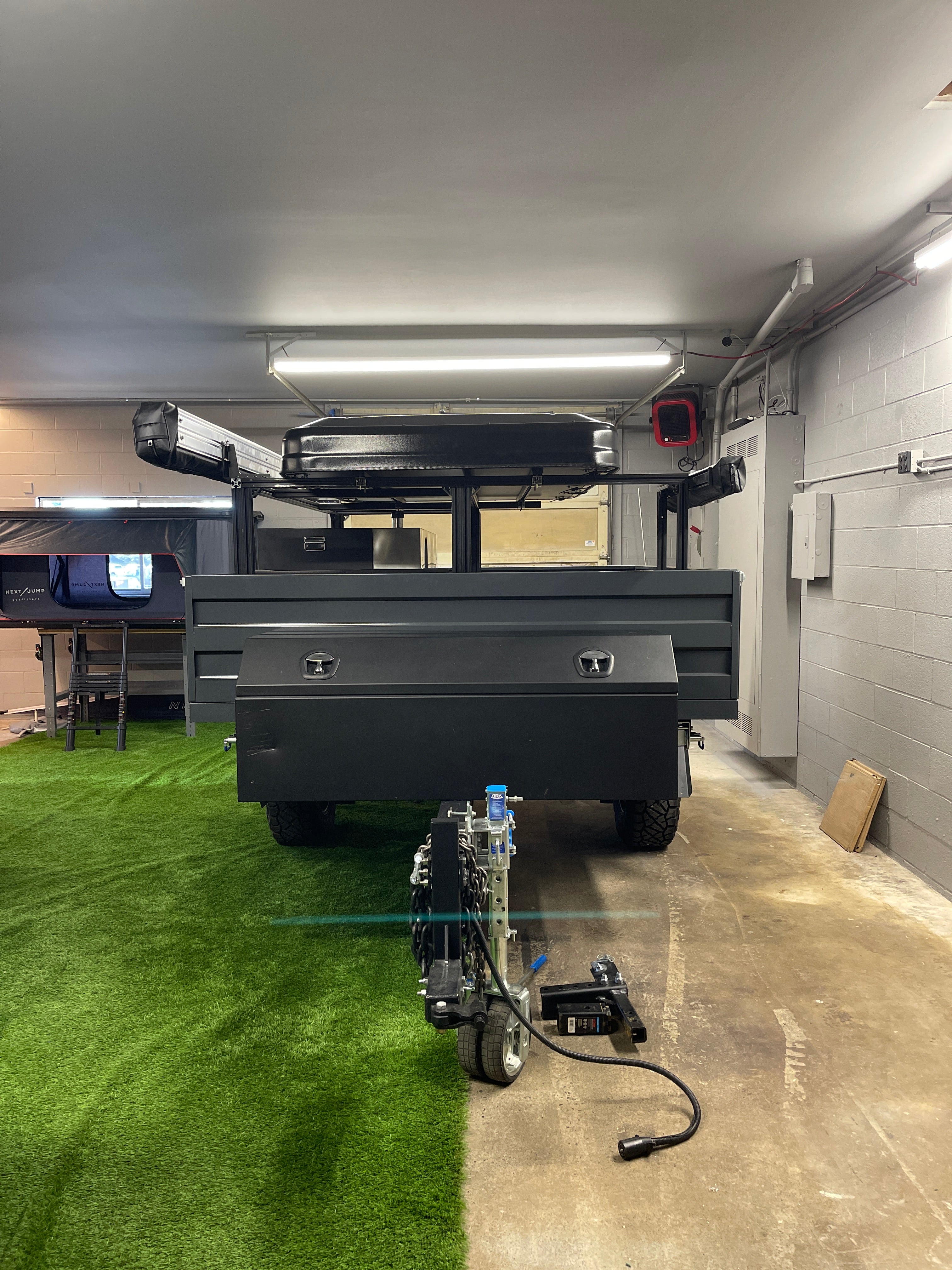 Mid-Size Long Aluminum Overland Trailer - with Headache Rack