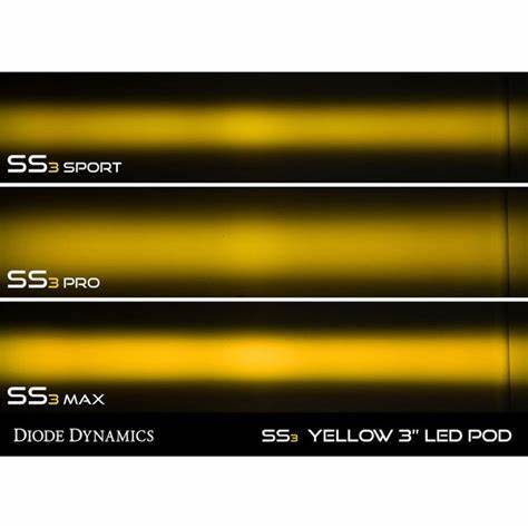 Diode Dynamics - SS3 SAE Yellow MAX LED Pod (pair)