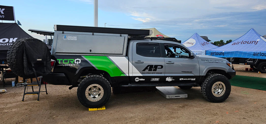 Explore Elevated Electric Locking Truck Top Camper - Mid-Size 6ft Bed