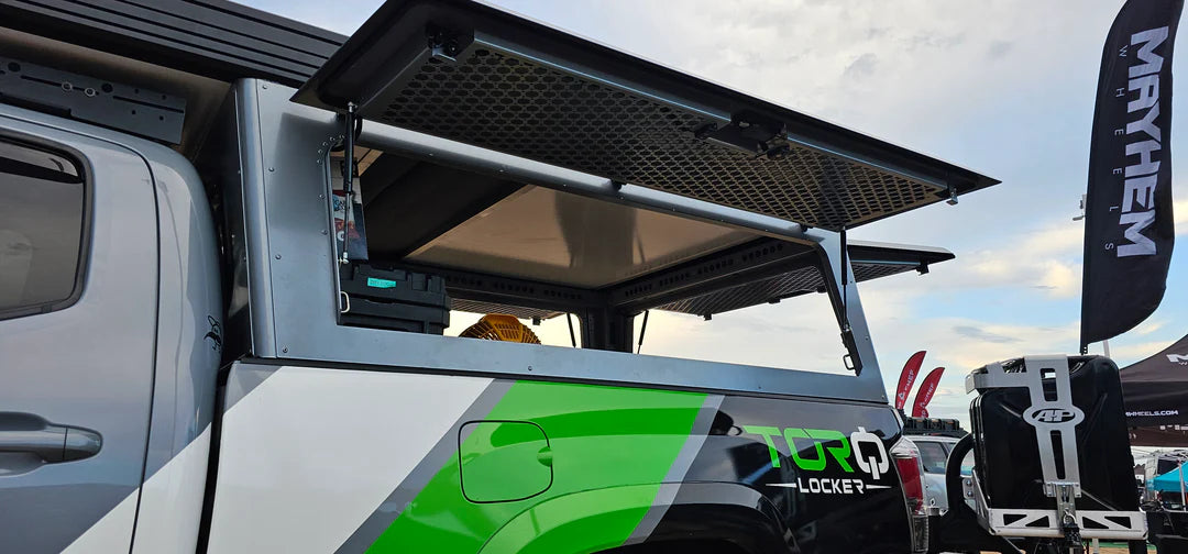 Explore Elevated Electric Locking Truck Top Camper - Mid-Size 6ft Bed
