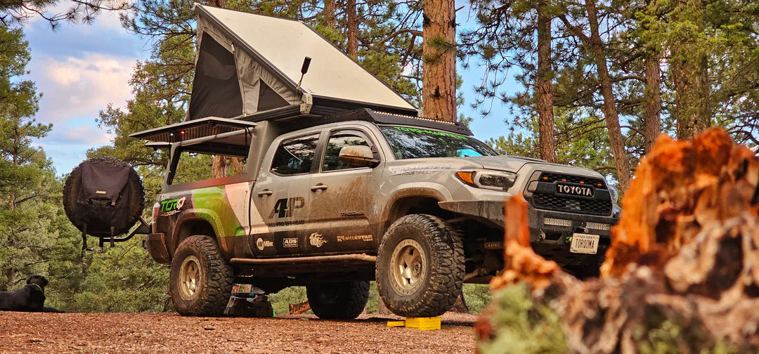 Explore Elevated Electric Locking Truck Top Camper - Mid-Size 6ft Bed