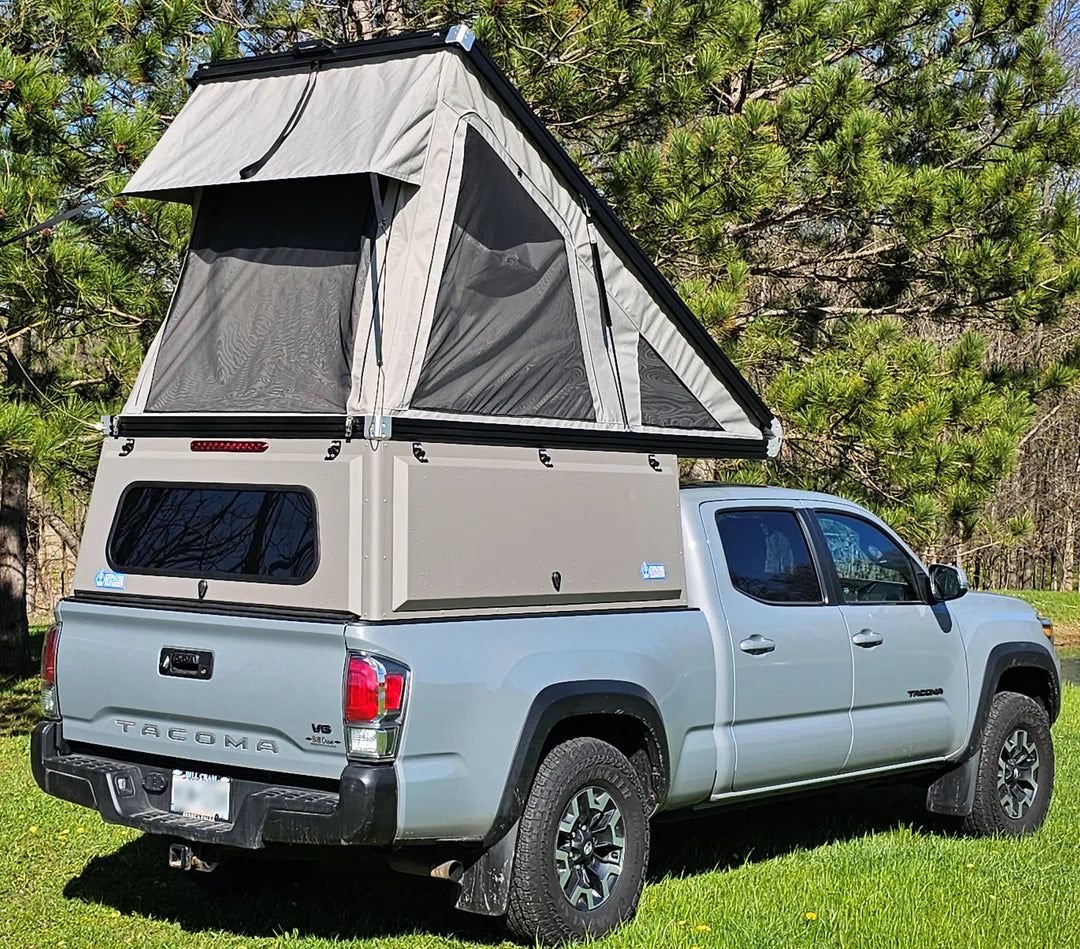 Explore Elevated Electric Locking Truck Top Camper - Mid-Size 6ft Bed
