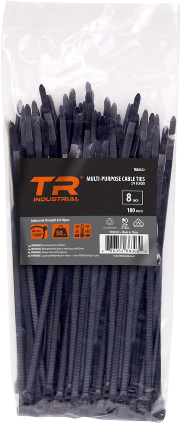 Part - UV Rated Zip Ties 8inch Pack of 100