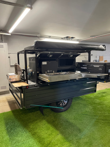 Full-Size Regular Aluminum Overland Trailer - with Headache Rack