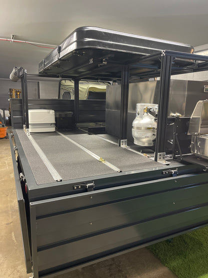 Full-Size Regular Aluminum Overland Trailer - with Headache Rack