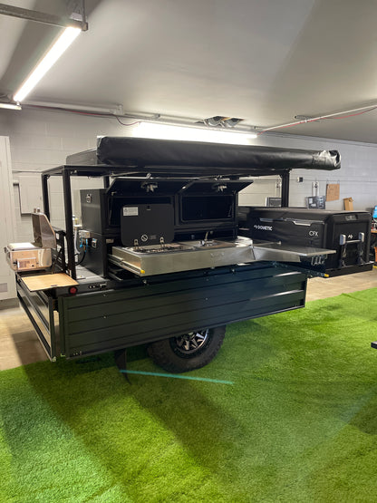 Full-Size Regular Aluminum Overland Trailer - with Headache Rack