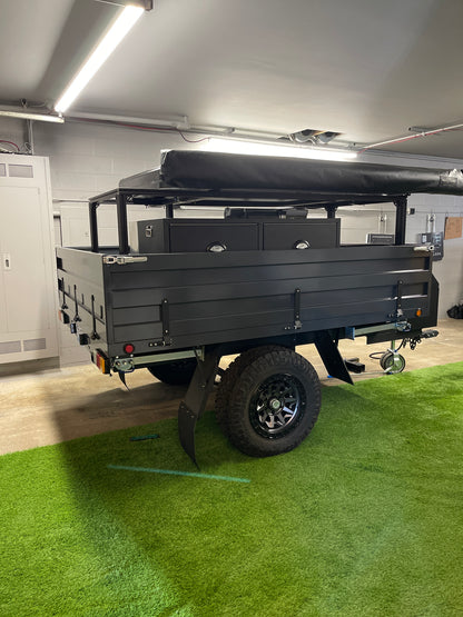 Full-Size Regular Aluminum Overland Trailer - with Headache Rack
