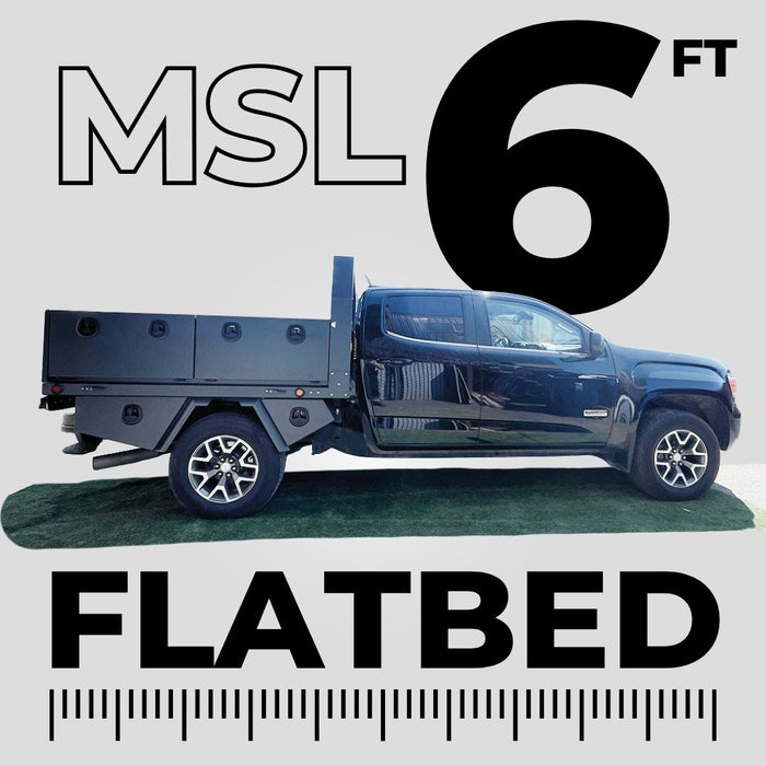 Mid-Size Long Flatbed Truck Body ONLY  - Dimensions: 73.2"L x 74.4"W x 3"H