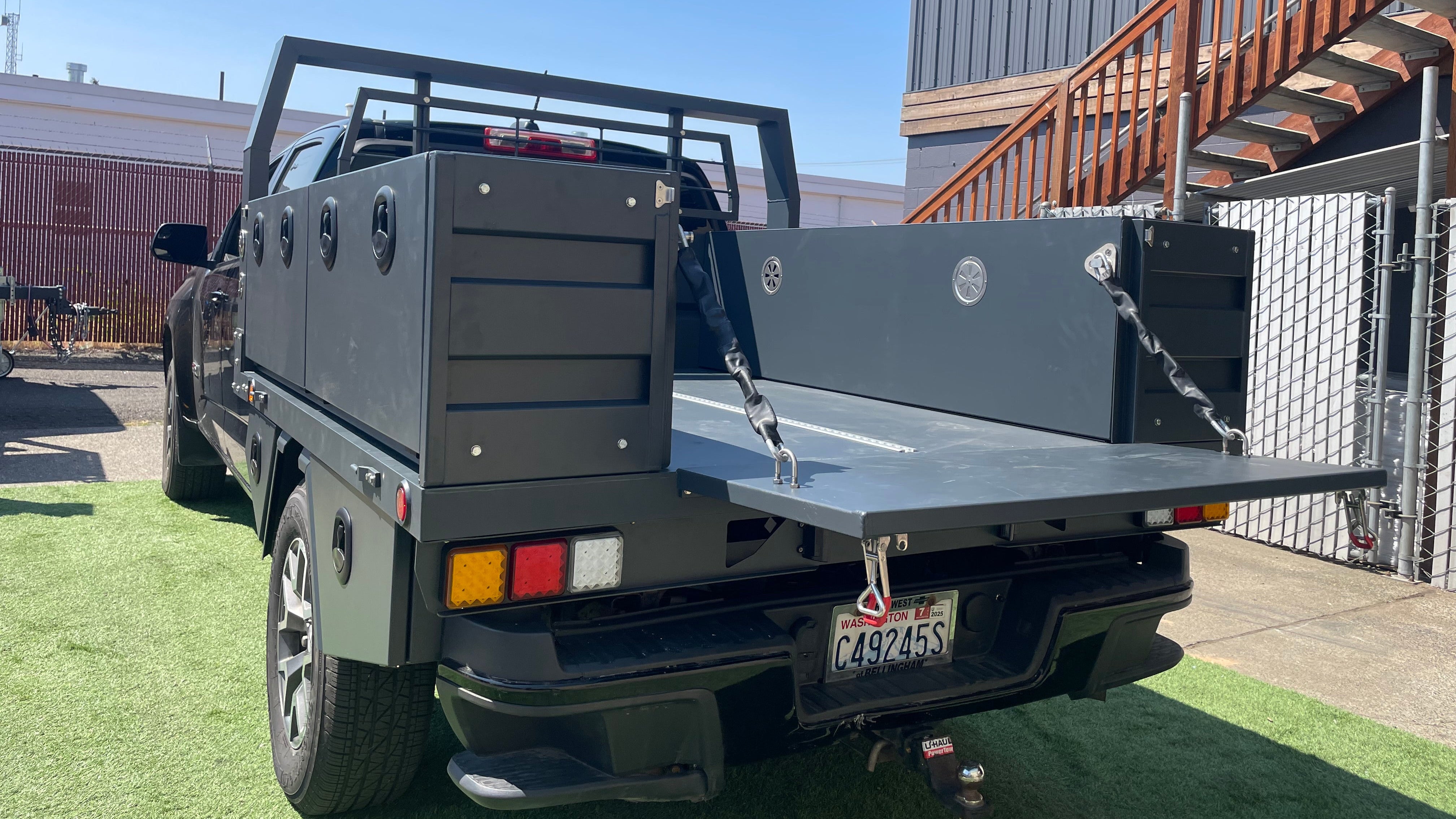 Mid-Size Long Flatbed Truck Body ONLY  - Dimensions: 73.2"L x 74.4"W x 3"H