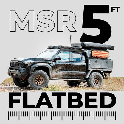 Mid-Size Regular Aluminum Flatbed Truck Body ONLY -  Dimensions: 60"L x 74.4"W x 3"H