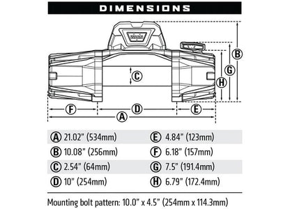 Warn (WAR) 103255 VR EVO 12-S STANDARD DUTY 12,000LB WINCH WITH SYNTHETIC ROPE - 3 Hour Install