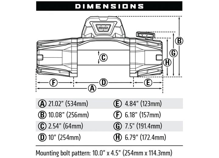 Warn (WAR) 103255 VR EVO 12-S STANDARD DUTY 12,000LB WINCH WITH SYNTHETIC ROPE - 3 Hour Install